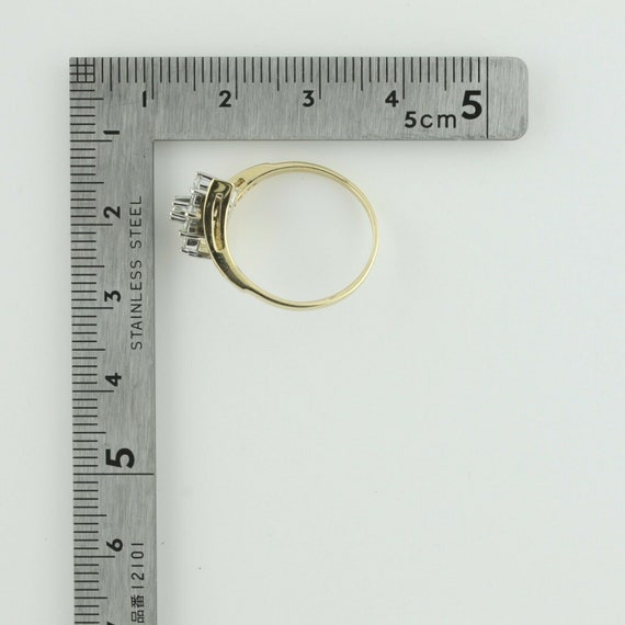 14K Yellow Gold 1/4ct Diamond Cocktail Ring Size … - image 7