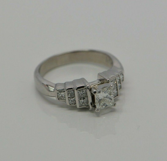 Platinum Shane & Co Princess Diamond Ring Size 7.… - image 8