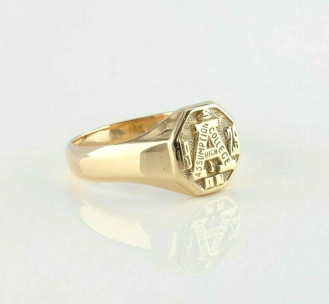 アクセサリー 30s vintage college ring 10k gold 14 Vintage 10k Gold HS Ring, Chicago Vocational School Class of