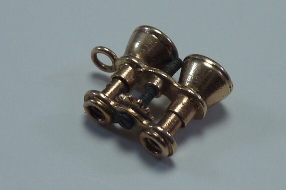 1.68 Gram 14K Yellow Gold "Binoculars" Charm - image 3