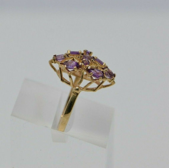 10K YG Amethyst Ring, Brutalist Style, Circa 1960… - image 4