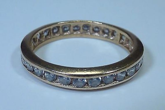 10K Yellow Gold and Cubic Zircorina Ring, size 7 - image 1