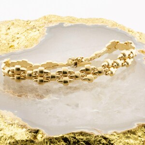 14K Yellow Gold Puffy Gold Bracelet Milor Italy Circa 1990