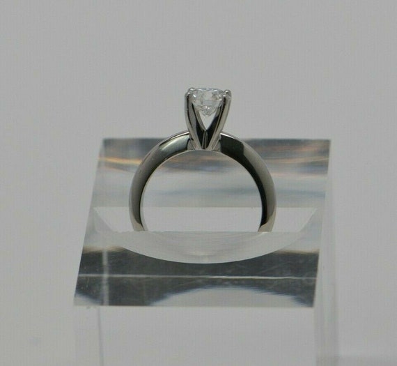 Platinum Simple Solitaire Diamond Ring Original 1… - image 8