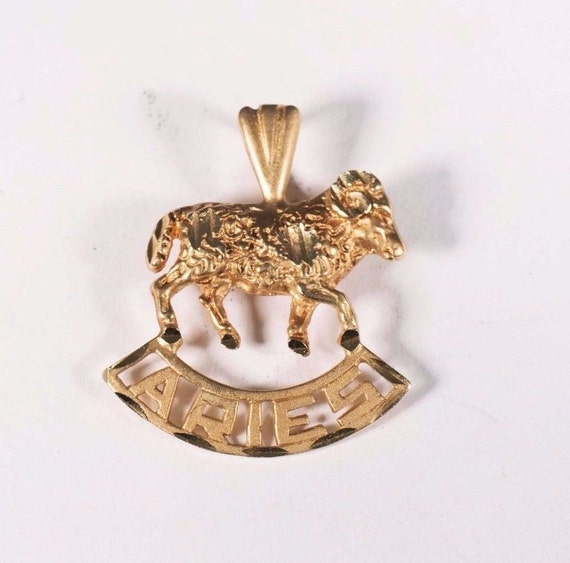 14K Yellow Gold "Aries" Pendant - image 1