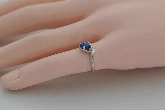 Vintage 14K WG Linde Blue Star Sapphire Ring Size… - image 2