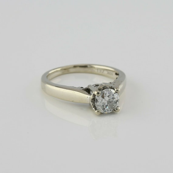 10K White Gold .80 ct Diamond Ring Size 5.75 Circ… - image 1