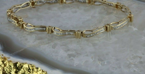 10K Yellow Gold 2ct Kay Jewelers Diamond Baguette… - image 5