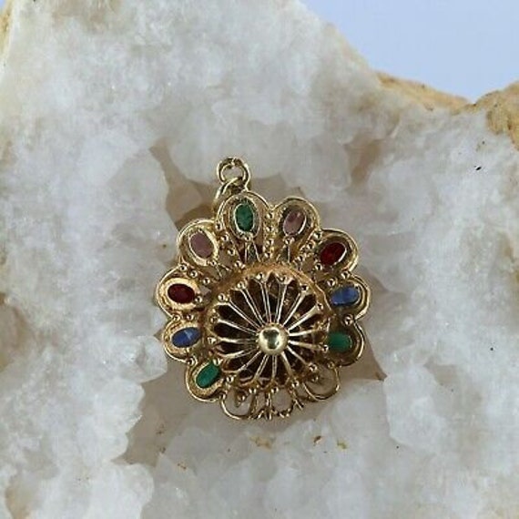 Peacock antique deals gold pendant