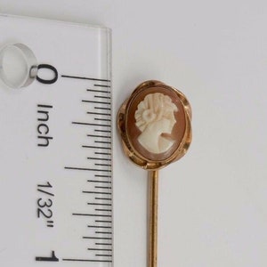 Vintage Gold Filled Cameo Stick Pin