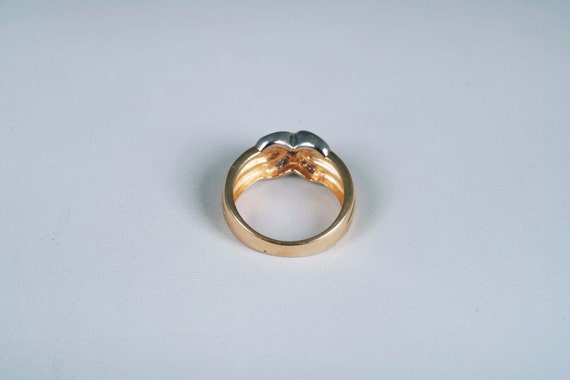 14K Yellow Gold "X" Design Diamond Ring 1/3 ct. t… - image 4
