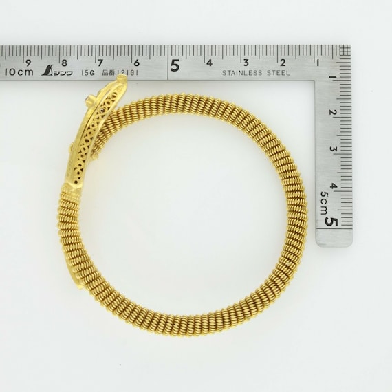 Snake Bracelet Super Hand Made 21K Yellow Gold Fi… - image 9