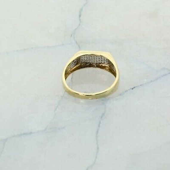 10K Yellow Gold Diamond Ring with 4 Rows of Chann… - image 6