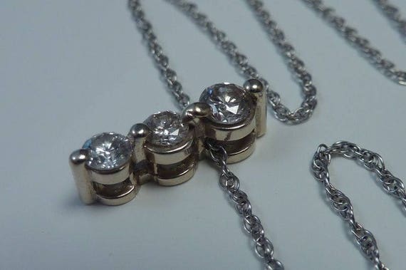 14K White Gold 2/3 ct. tw. Diamond Pendant with, … - image 5