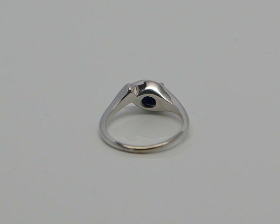 Vintage 14K WG Linde Blue Star Sapphire Ring Size… - image 6