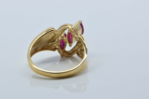 10K Yellow Gold Ruby Ring 1 ct tw. Circa 1980 Siz… - image 6