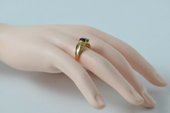 14K Yellow Gold Sapphire Ring, Yellow Sapphire si… - image 2