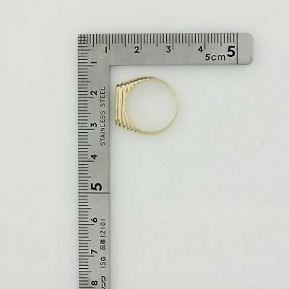 14K Yellow Gold Diamond Ring Size 5.5 Circa 1980 - image 5