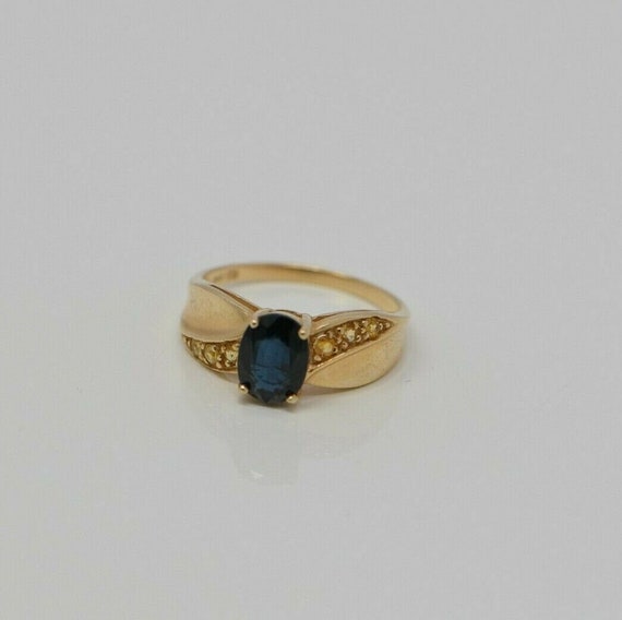 14K Yellow Gold Sapphire Ring, Yellow Sapphire si… - image 6