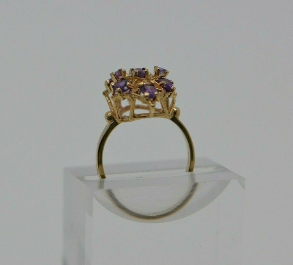 10K YG Amethyst Ring, Brutalist Style, Circa 1960… - image 7
