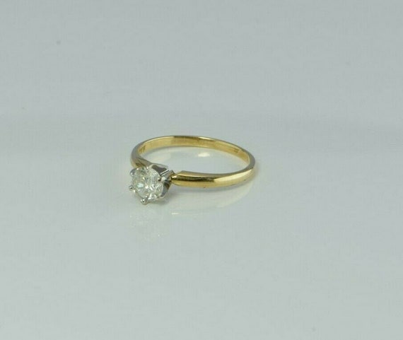14K Yellow Gold 5/8 ct Diamond Solitaire Ring Siz… - image 3