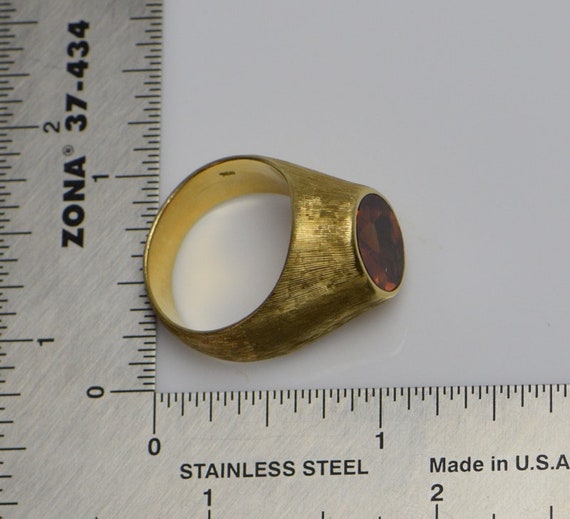 18K Yellow Gold Oval Shape Citrine Ring Circa 196… - image 10