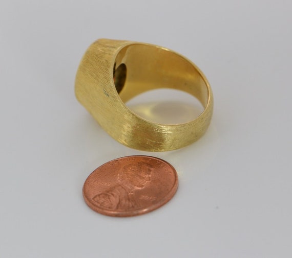 18K Yellow Gold Oval Shape Citrine Ring Circa 196… - image 8