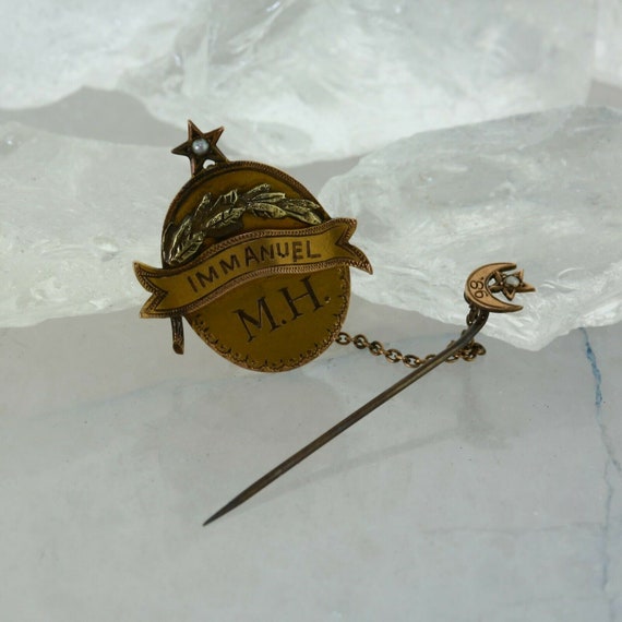 Antique Immanuel M.H. Pin Omaha? Circa 1900 - image 3