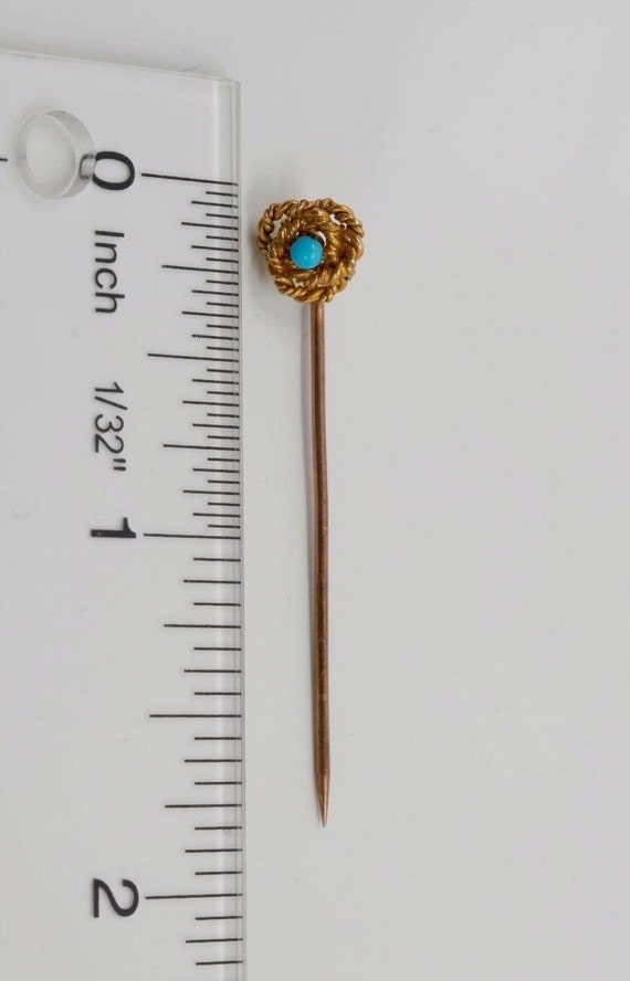 Vintage10k Yellow Gold Love Knot Stick Pin with Tu