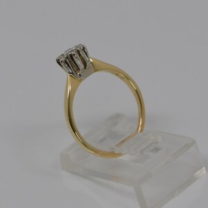 18K Yellow Gold Diamond Sunburst Ring Circa 1960, size 4.25 image 8