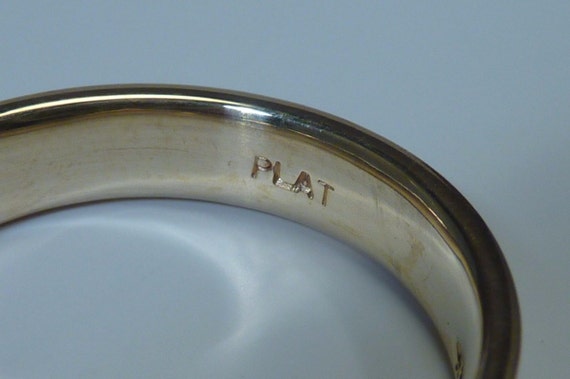 Platinum and 18K Yellow Gold wedding Band, size 1… - image 4