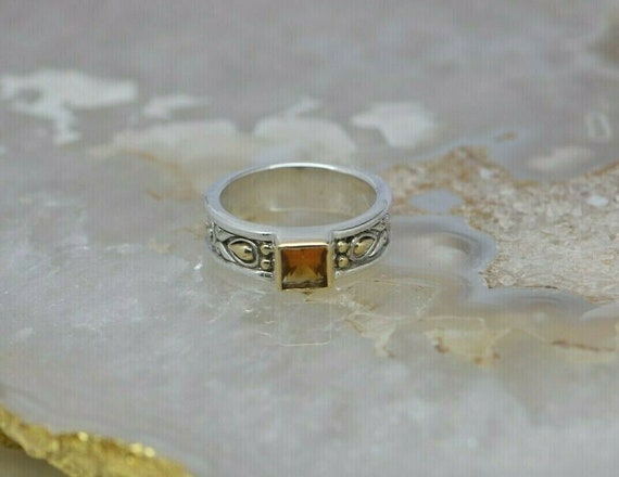 Sterling and 18K Yellow Gold Citrine Ring by John… - image 10