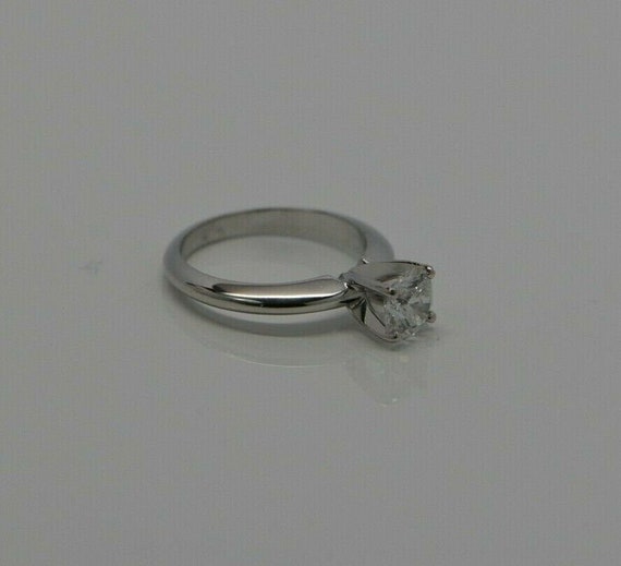 Platinum Simple Solitaire Diamond Ring Original 1… - image 5