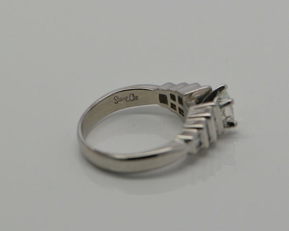 Platinum Shane & Co Princess Diamond Ring Size 7.… - image 9