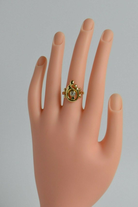 14K YG Mother and Child Ring Diamond Set with Sma… - image 6