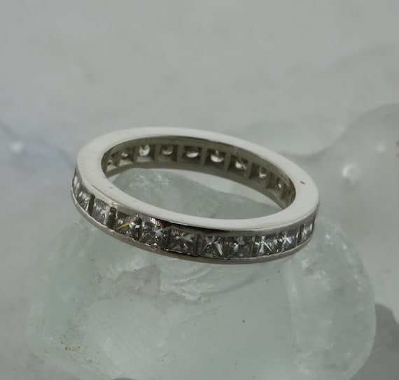 Platinum and Diamond Eternity Band With App. 3ct. Tw. G VS Quality