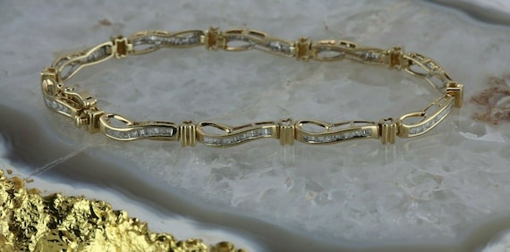 10K Yellow Gold 2ct Kay Jewelers Diamond Baguette… - image 1