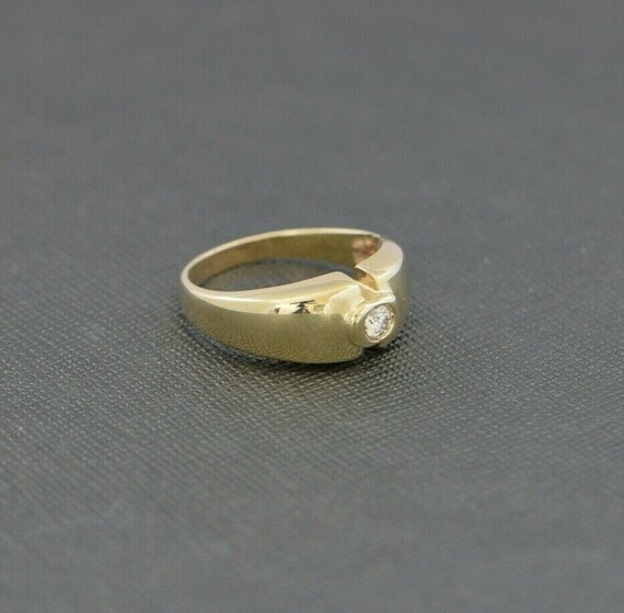 14K YG Tested Diamond Ring with Round Center Ston… - image 5