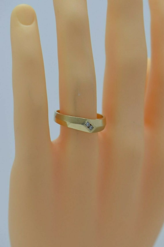 Vintage 14K Yellow Gold Diamond Ring Size 11.25 C… - image 4