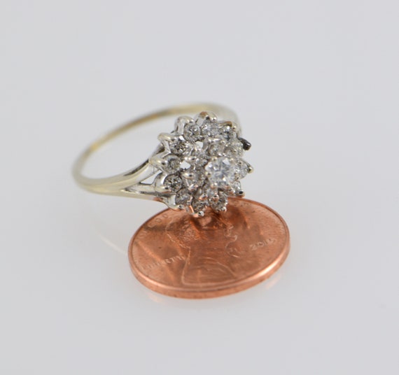 14K White Gold 3 Tier Diamond Ring Circa 1950 Size 9.75 Etsy