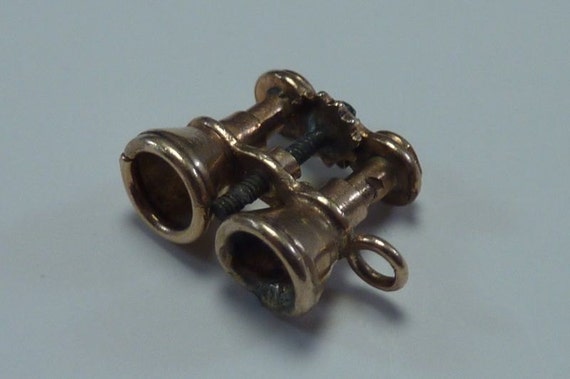 1.68 Gram 14K Yellow Gold "Binoculars" Charm - image 1