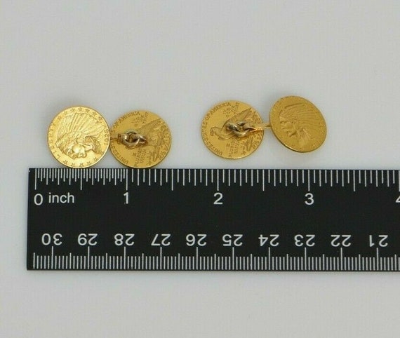 Gold 2 1/2 Dollar Indian Cufflinks 4 Gold coins: … - image 7