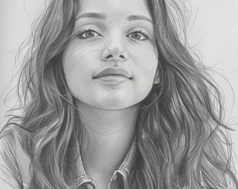 Dessin personnalisé de portrait au crayon graphite - cadeau personnalisé pour maman, cadeau pour maman, cadeau pour conjoint