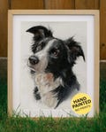 Custom Watercolor Pet Portrait, Dog Portrait From Photo, Personalised Dog memorial Gift on Framed, Pet Painting