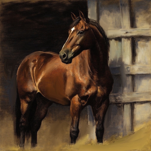 Custom oil painting of horse, Custom horse oil painting, pet portrait oil, horse custom portrait