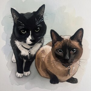 Individuelles Aquarell-Haustierporträt, Hundeporträt nach Foto, personalisiertes Erinnerungsgeschenk für Hunde im Rahmen, Haustiergemälde Bild 10