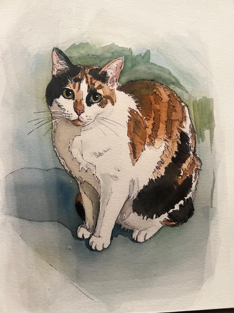 Individuelles Aquarell-Haustierporträt, Hundeporträt nach Foto, personalisiertes Erinnerungsgeschenk für Hunde im Rahmen, Haustiergemälde Bild 17