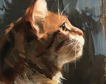 Custom oil painting, Custom cat oil painting, pet portrait oil, cat custom portrait, gift for cat lover, cat gift