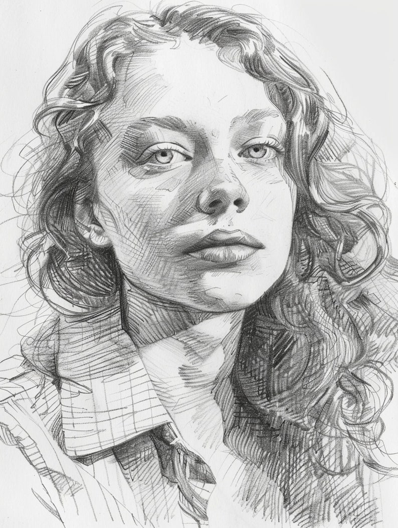 Graphite Pencil Portrait, Portrait drawing, Drawing Portrait from photo, Unique gift idea for mom, gift for girlfriend,drawing of girlfriend image 5