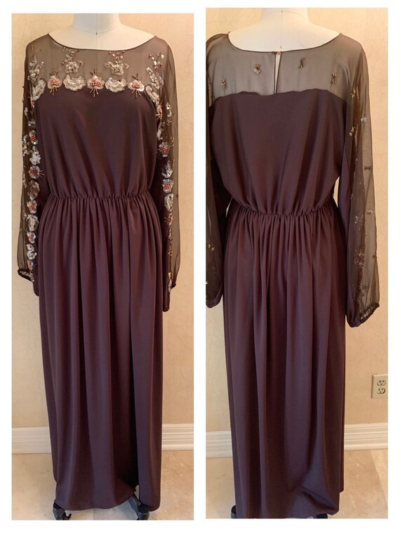 1970’s Jack Bryan Floral Maxi Dress